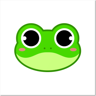 Cute Green Frog Posters and Art